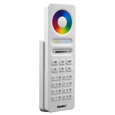 Távirányító RGBW CCT Led szalaghoz 8 zónás Fehér zónavezérlő RF Kanlux REMOTE N 8 RGB/CCT-W
