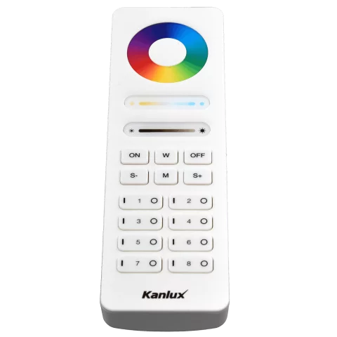 Távirányító RGBW CCT Led szalaghoz 8 zónás Fehér zónavezérlő RF Kanlux REMOTE N 8 RGB/CCT-W