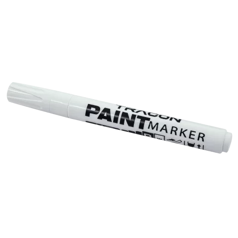 Filctoll Fehér 2-4mm Jelölő filc építőipari munkákhoz B típus Akril Vastag hegy Tracon MARKPBW
