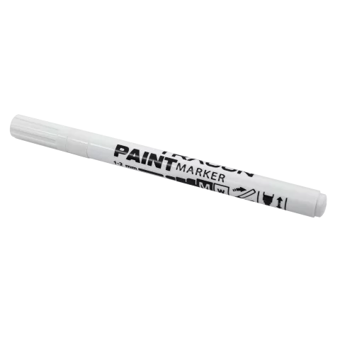 Filctoll Fehér 1-2mm Jelölő filc építőipari munkákhoz M típus Lakkmarker Közepes hegy Tracon MARKPMW
