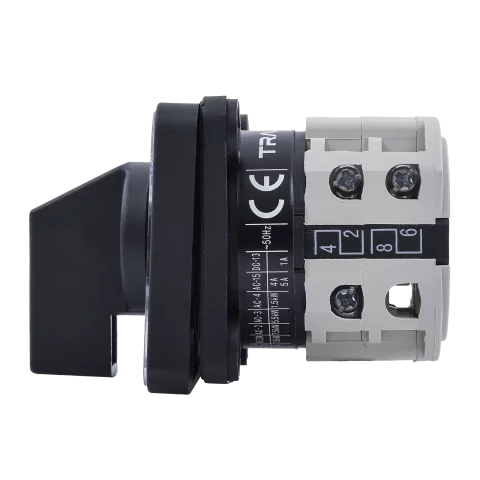 Beépíthető Tűzeseti főkapcsoló 3P 25A 0-1 Előlapra építhető kapcsoló 48x48mm Tracon TK-206/3