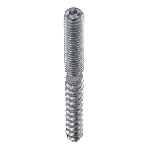 Ászokcsavar 6x60mm fa-fém menetes Tőcsavar Durva famenet-metrikus gépmenet TORX15 fej Ászok csavar