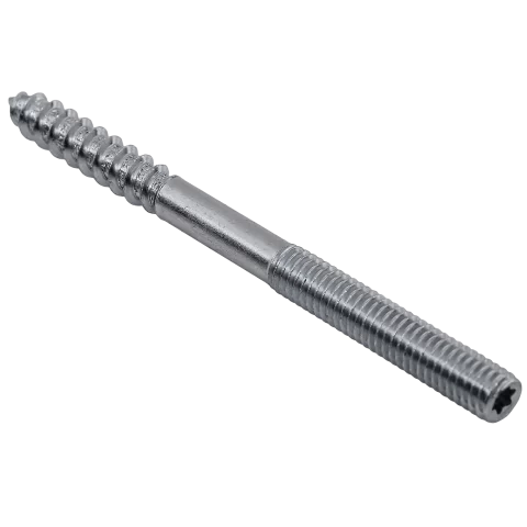 Ászokcsavar 6x80mm fa-fém menetes Tőcsavar Durva famenet-metrikus gépmenet TORX15 fej Ászok csavar