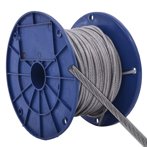 Drótkötél PVC bevonattal 3mm Függesztő drót lámpákhoz 100 méter sodrony Tracon DKOT3