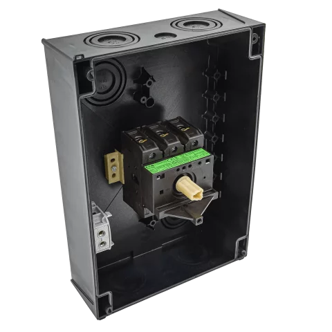 Eaton Tűzeseti főkapcsoló 3P 100A BE-KI Tűzvédelmi tokozott leválasztó kapcsoló P3-100/I5/SVB 207373