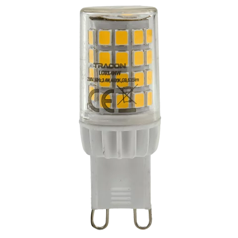 G9 LED Izzó 3,4W 4000K természetes fehér 635lm Tracon LG93,4NW