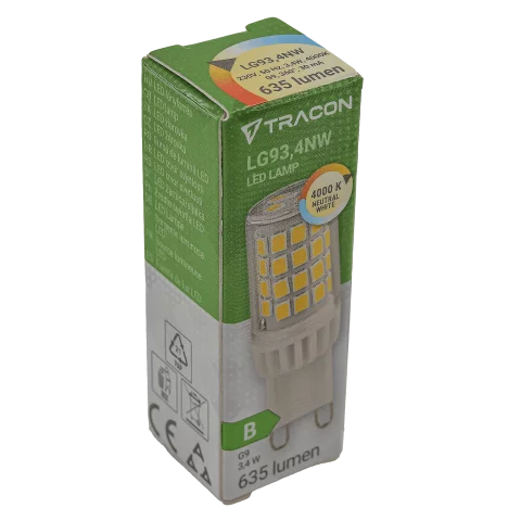 G9 LED Izzó 3,4W 4000K természetes fehér 635lm Tracon LG93,4NW