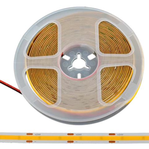COB Led Szalag Beltéri 3000K Meleg fehér SMD 512LED 12W/m 24V 5m 10mm széles Optonica 4946
