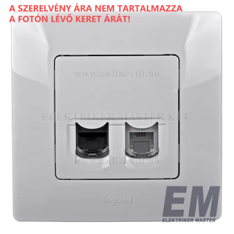 Legrand Niloé RJ45 Cat6 UTP + RJ11 telefon aljzat fehér 664772