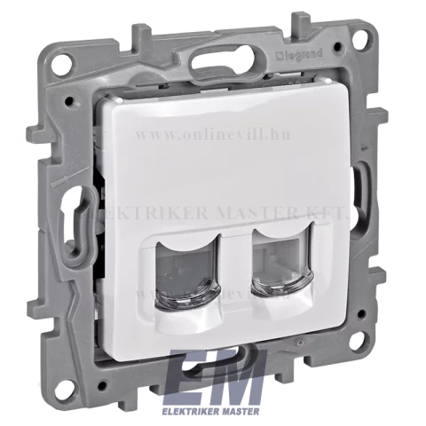 Legrand Niloé RJ45 Cat6 UTP + RJ11 telefon aljzat fehér 664772
