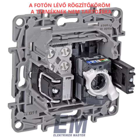 Legrand Niloé RJ45 Cat6 UTP + RJ11 telefon aljzat fehér 664772