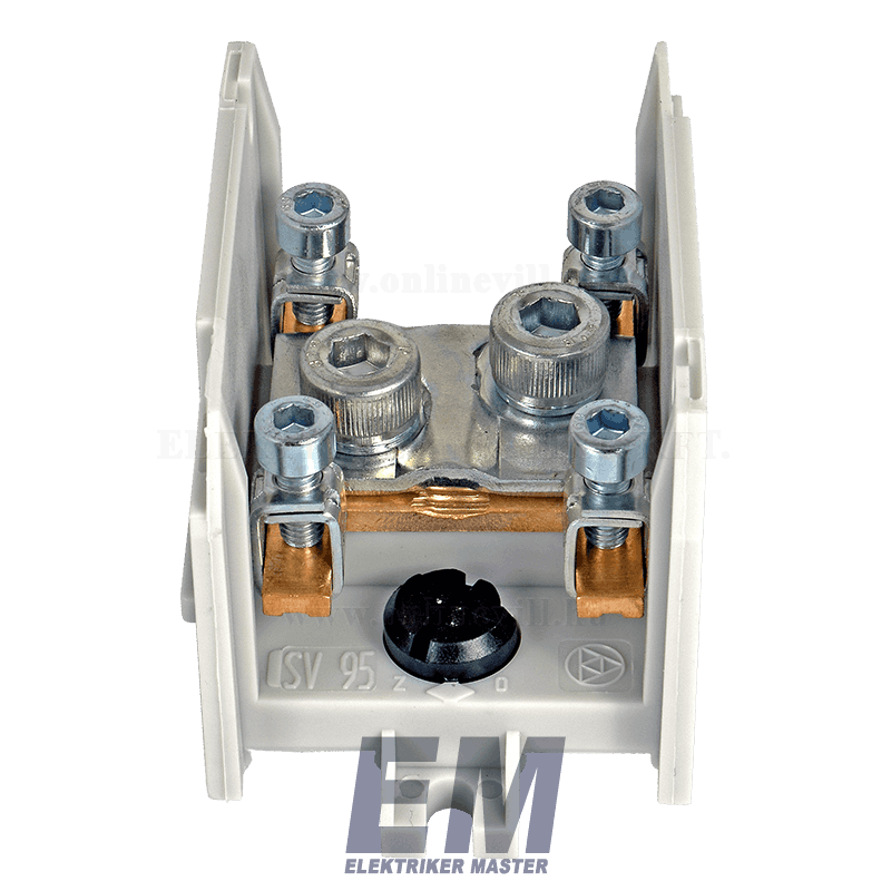 Fővezetéki leágazó sorkapocs 1x95mm2 4x16mm2 szürke sínre szerelhető ...