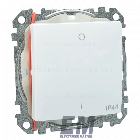 Schneider SEDNA Design kapcsoló 102 kétpólusú villanykapcsoló IP44 rugós bekötés fehér SDD211102