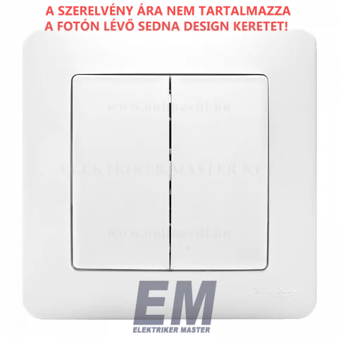 Schneider SEDNA Design kapcsoló 105 csillár villanykapcsoló rugós bekötés fehér SDD111105