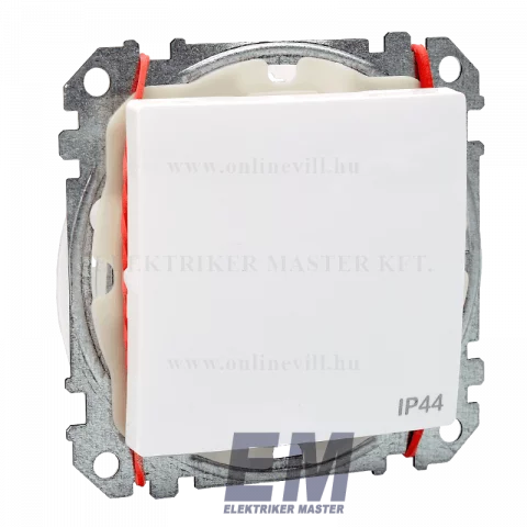 Schneider SEDNA Design kapcsoló 106 alternatív váltó villanykapcsoló IP44 rugós fehér SDD211106