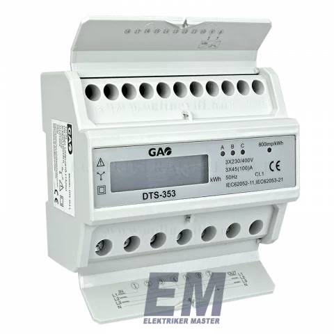 Digitális Fogyasztásmérő 3 fázisú 45(100)A direkt mérő nem hitelesített GAO 5257H