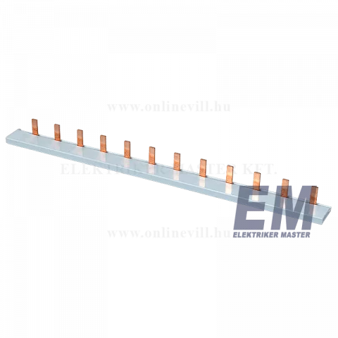 Sorolósín 1P csapos 12mod 10mm2 63A 210mm fésűs fázissín Tracon TFSS-1-12