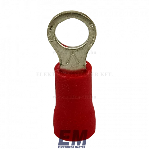 Szigetelt szemes saru 1,5mm2 M4-es furattal ónozott réz piros RF-M4 Cellpack 811103