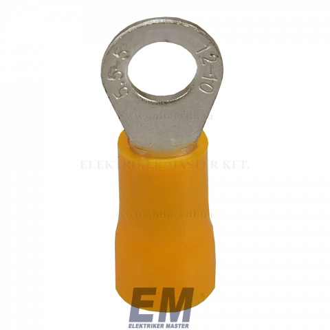 Szigetelt szemes saru 4-6mm2 M5-es furattal ónozott réz sárga GF-M5