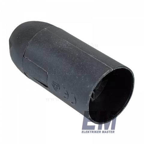Foglalat E14 műanyag fekete Commel/Pawbol PPH-2