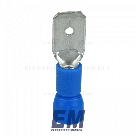 Szigetelt rátolható csúszó saru 6,3x0,8 2,5mm2 kék Tracon KCS6