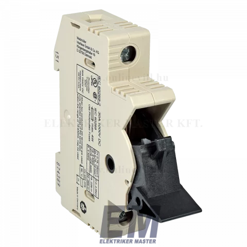 Biztosítós szakaszoló kapcsoló 10x38 hengeres biztosítékhoz 1 pólusú 30A 1000V DC Weidmüller WSI25/1