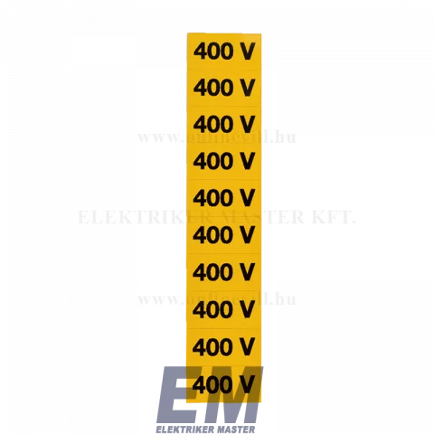 Matrica 20x10mm "400V" (10db)