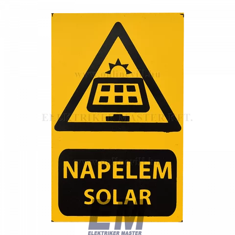 Matrica 60x100mm "Napelem Solar"