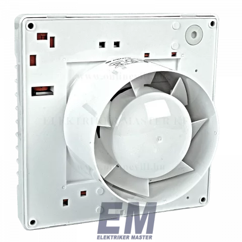 Elszívó Ventilátor 100 mm 18W Automata Zsalus Időzítős Siklócsapágyas Fehér Vents 100MAT