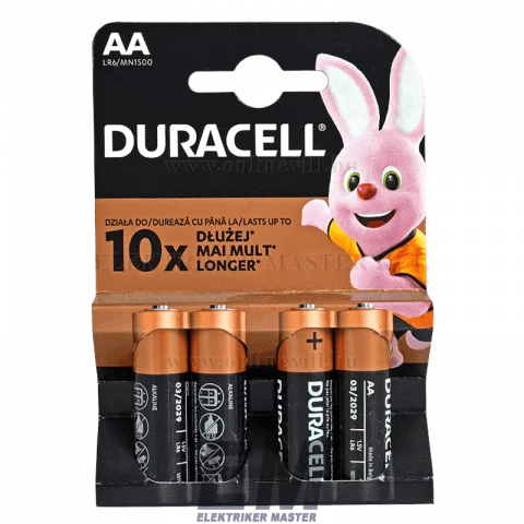 Duracell ceruza elem LR6/AA 1,5V MN1500 (4-es bliszter)