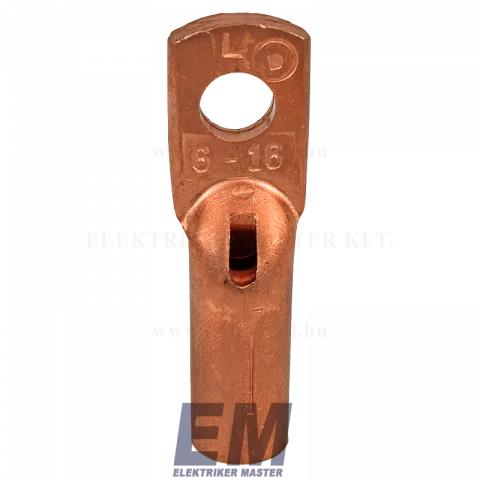 Szemes csősaru 16 mm2 6mm furattal vörösréz VS 16-6 DF-VS-016