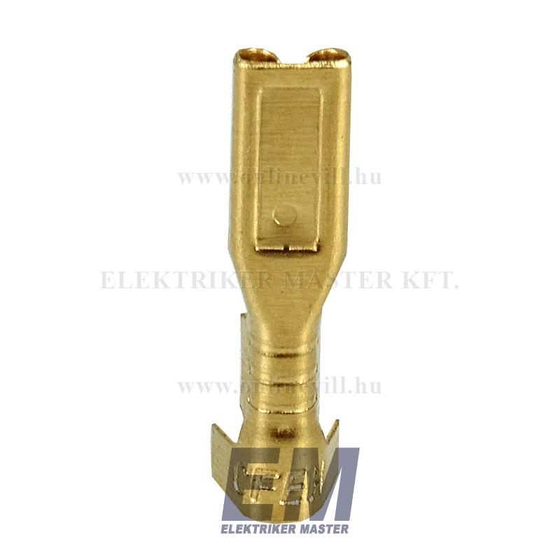 100pcs Brass Flat Male Connectors - Uninsulated Crimp Terminals 2.8x0.5mm