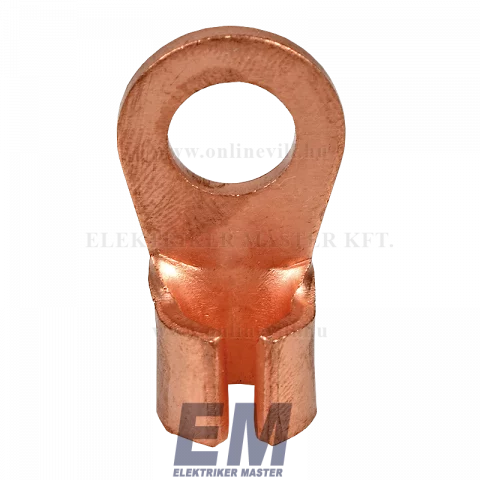 Szemes forrasztható saru 25 mm2 8mm furattal vörösréz FS 25