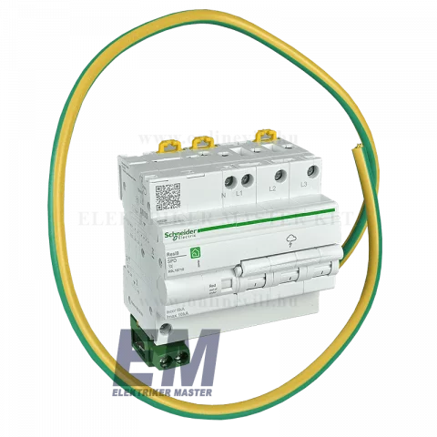 Túlfeszültség levezető 3P+NPE 10kA (2 típus) túlfesz védő Schneider RESI9 R9L16710