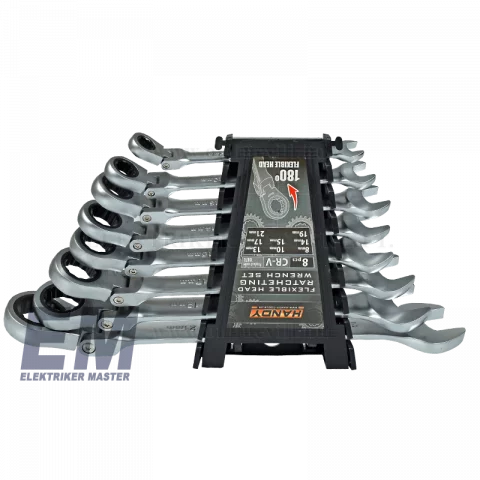 Handy Tools racsnis kulcs-készlet csuklós 8-21 mm, 8 db-os (10870)