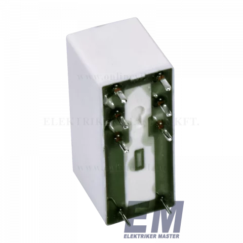 Relpol Miniatűr dugaszolható ipari relé 2 váltóérintkezős 24V DC 8A RM84-2012-35-1024