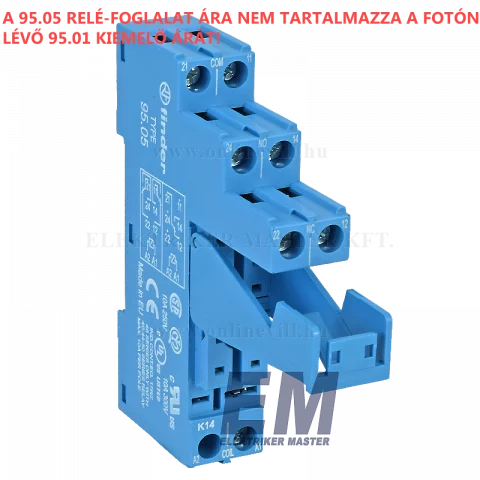 Finder Foglalat 95.05 relé alj (40.52 típusú relékhez)