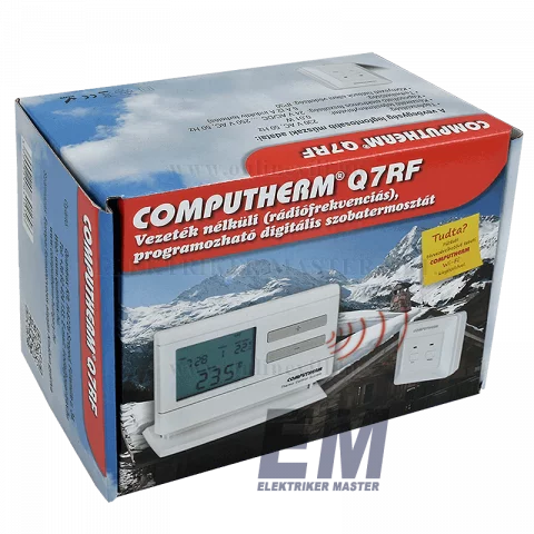 COMPUTHERM Q7RF digitális szobatermosztát programozható vezeték nélküli (rádiófrekvenciás)
