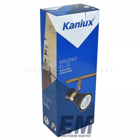 Mennyezeti spot lámpa fekete arany 2xGU10 max. 50W IP20 Kanlux Mileno EL-2l 29114