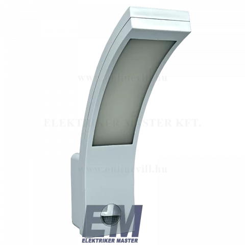 Fali LED lámpa 15W 4500K IP54 mozgásérzékelős ívelt forma fehér Tracon SLI15W