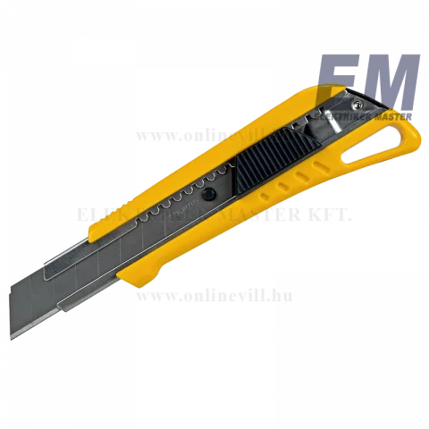 Tapétavágó kés 18mm törhető snitzer pengével sárga Tajima LC-520