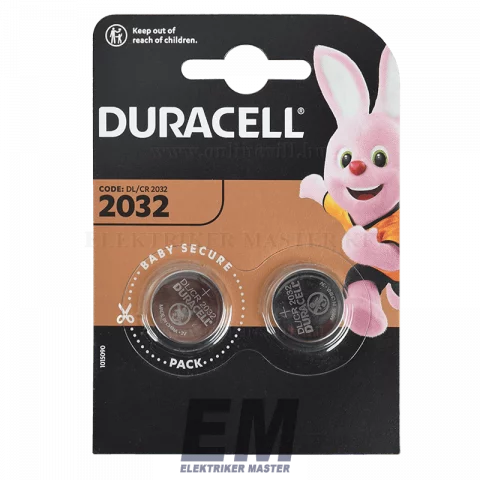 Duracell gombelem lítium CR2032 3V (2 db/bliszter)