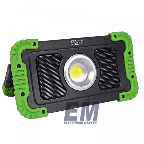 LED Reflektor Hordozható akkumulátoros 15W 6000K Bluetooth hangszórós Tracon STLFLBT15W