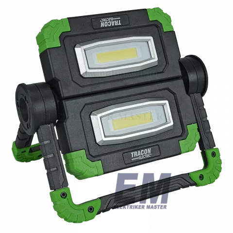 LED Reflektor Hordozható Akkumulátoros 2x10W 4500K Tracon STLFL210W