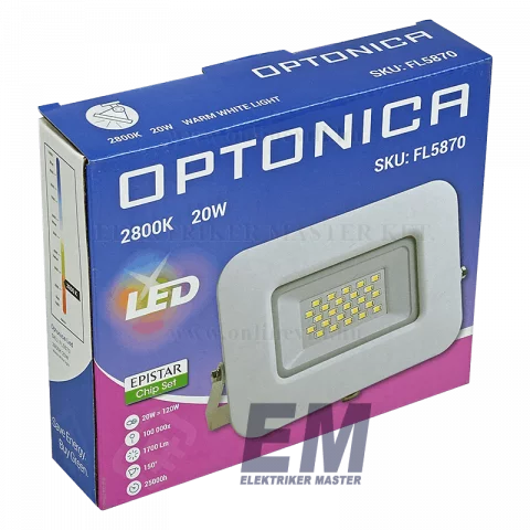 LED Reflektor 20W 2800K Fehér Optonica Epistar Chip Set FL5870