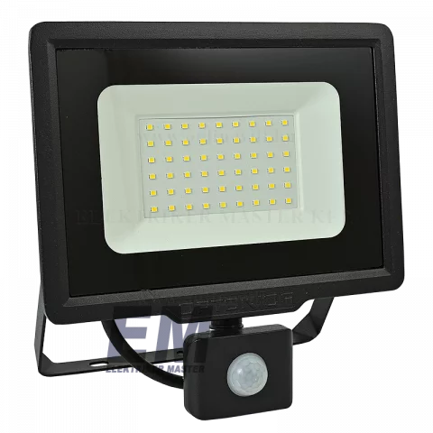 LED Reflektor Mozgásérzékelővel 50W 4500K Fekete Optonica SMD2 FL5951