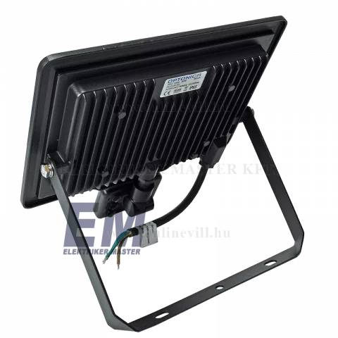 LED Reflektor Mozgásérzékelővel 50W 6000K Fekete Optonica SMD2 FL5950