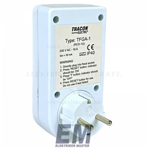 Fi relés adapter dugaljba dugható Tracon TFGA-1