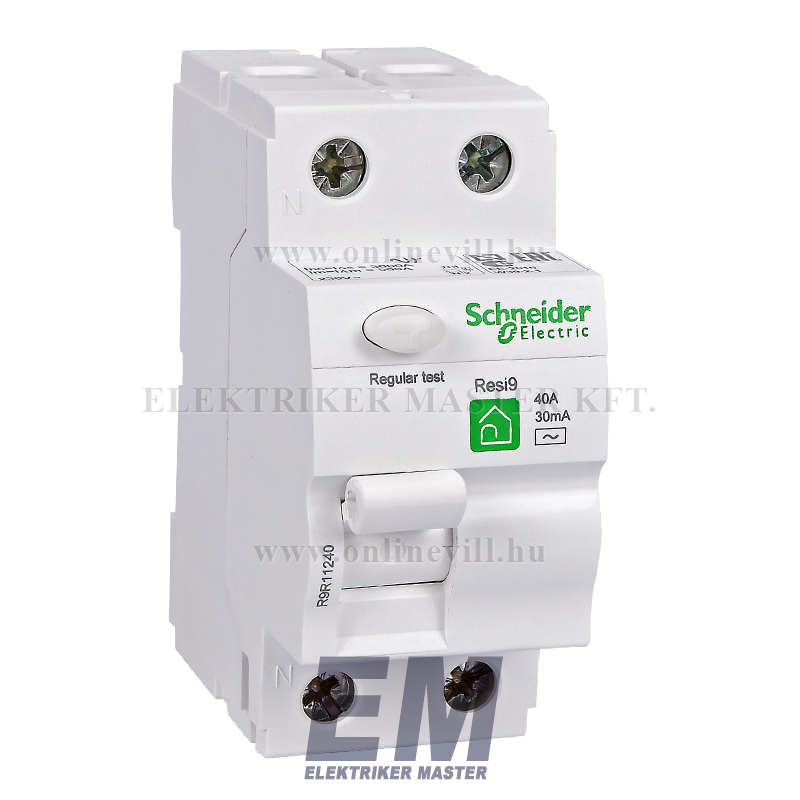 Schneider Electric R9R22240 Residual Current Circuit Breaker RESI9 2P 40A 30MA Type A