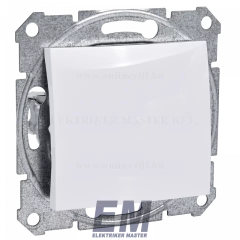 Schneider SEDNA kapcsoló 101N egypólusú nyomó villanykapcsoló rugós bekötés fehér SDN0700121
